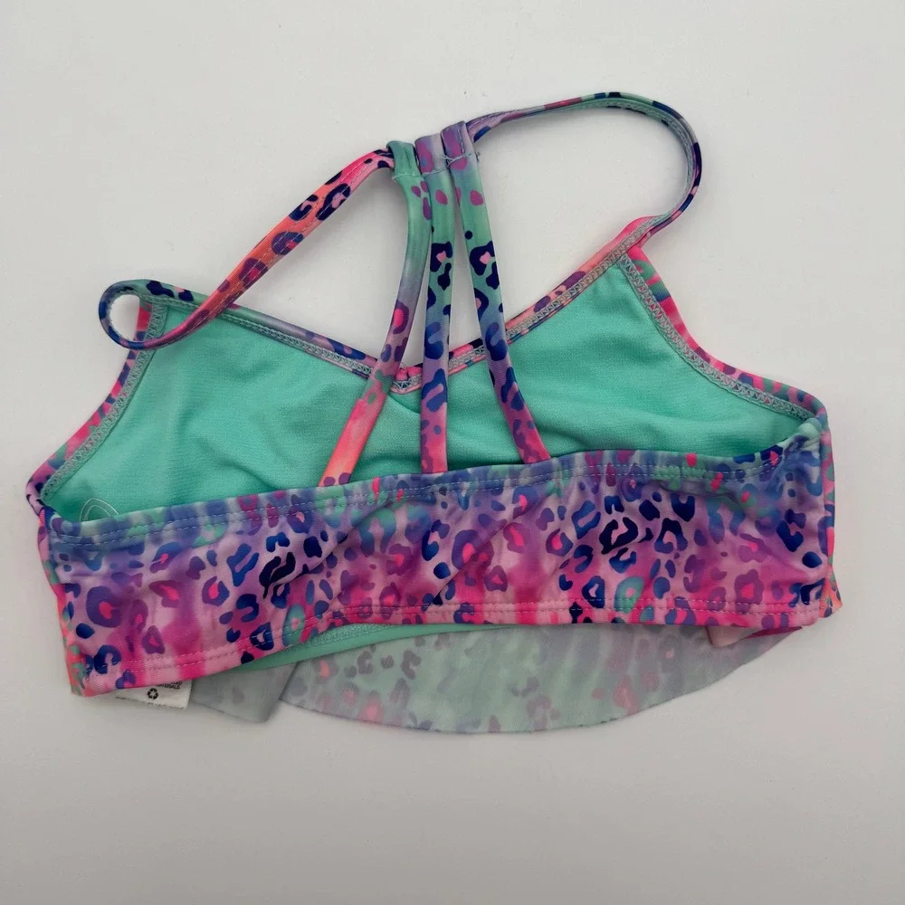 Wonder Nation Girls Lisa Frank LeopardTie Dye 2-Piece Swimsuit Multicolor S 6-6X